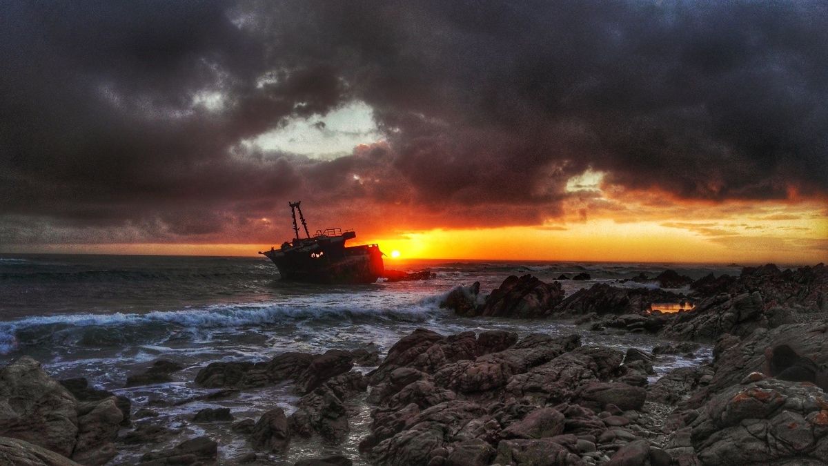 Naplemente az Agulhas-foknál